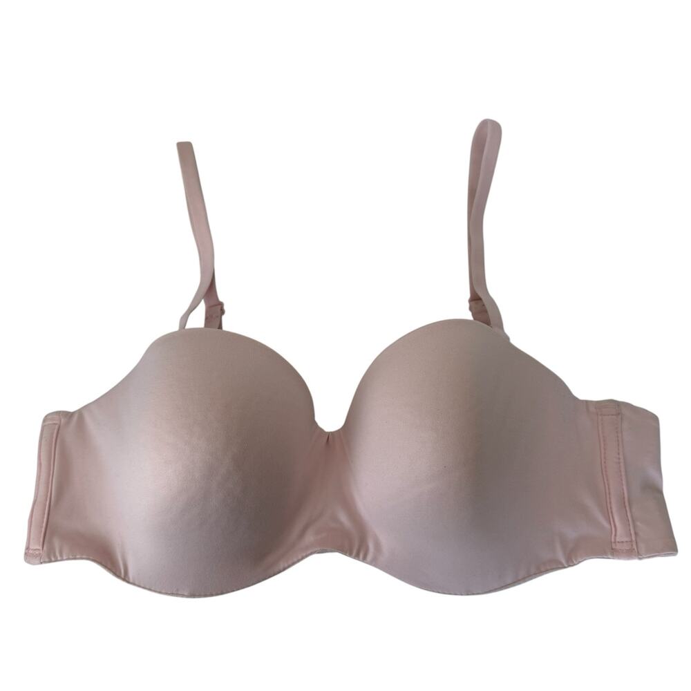 Victoria's Secret Body By Victoria Lined Strapless Light Pink Bra Size 34C